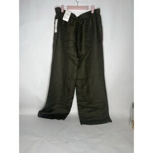 New Coldwater Creek‎ Pants Size 14 Natural Fit Olive Green Linen Blend New w Tag